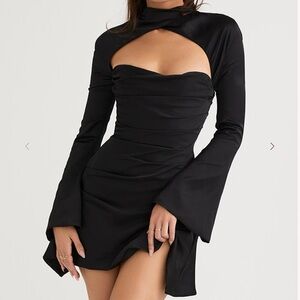 House of CB Black Long Sleeve Dress